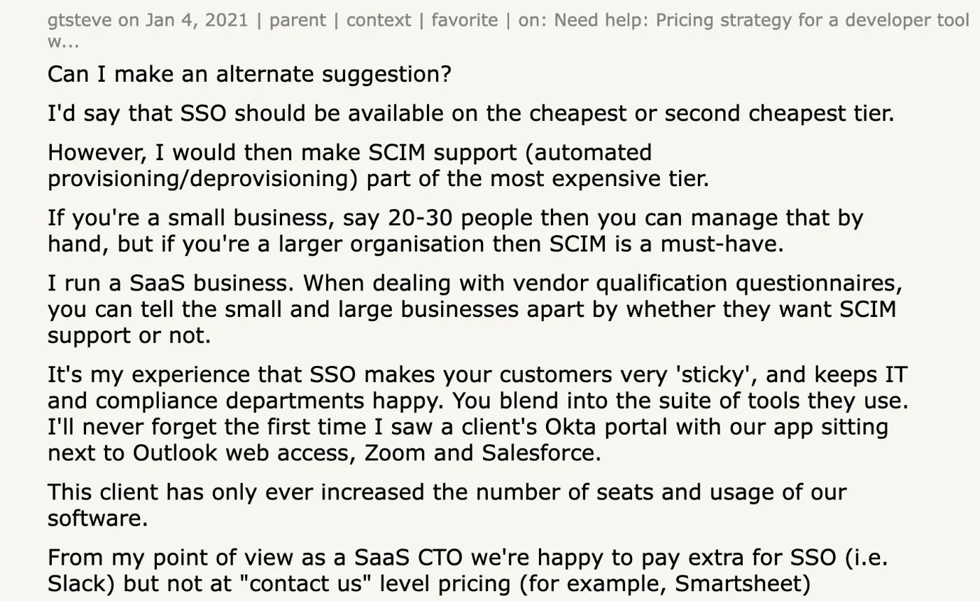 Hacker News comment by gtsteve
