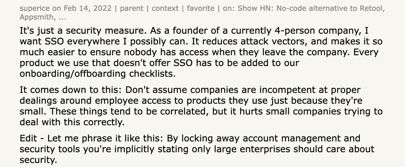 Hacker News comment by superice