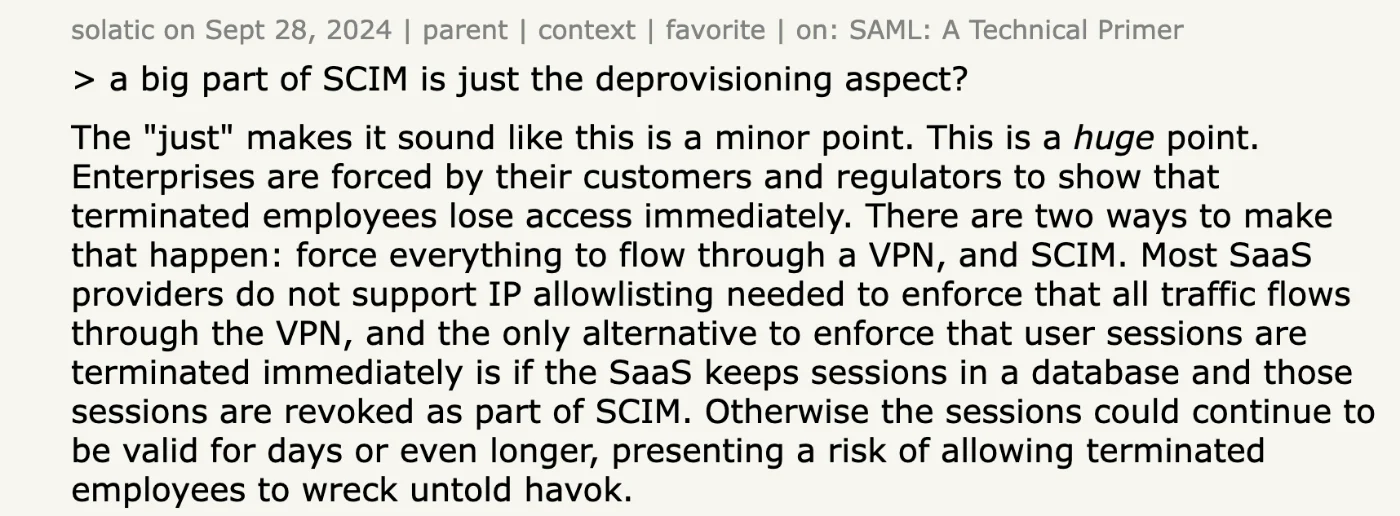 Hacker News comment by solatic