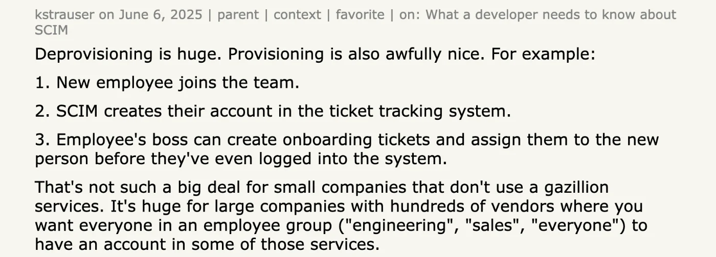Hacker News comment by kstrauser
