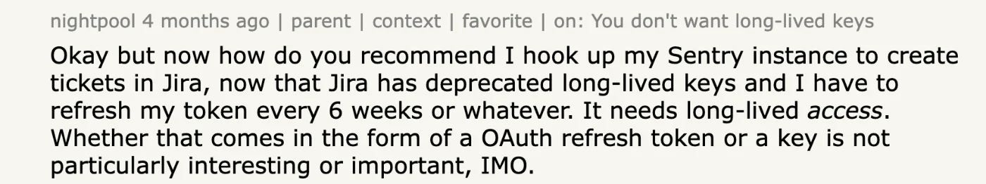 Hacker News comment by nightpool
