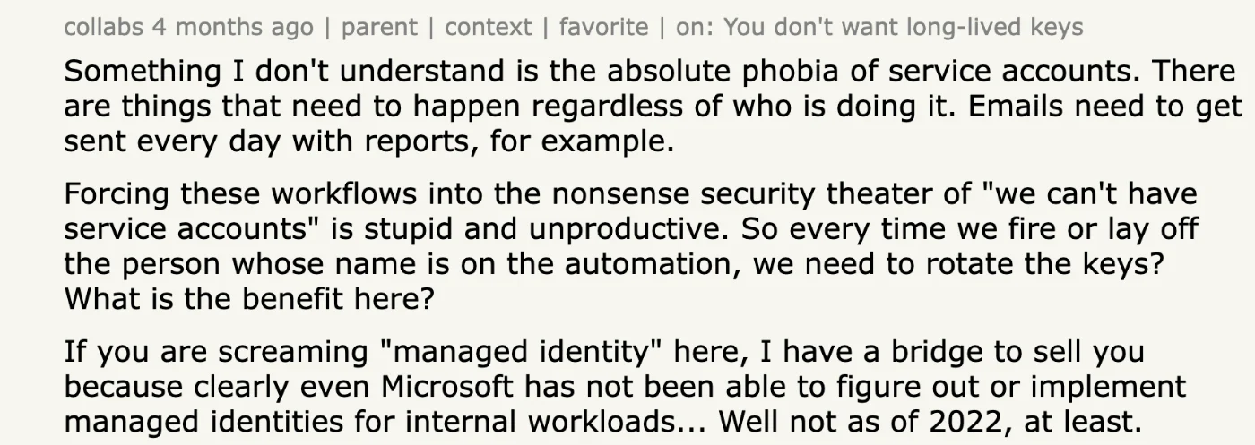 Hacker News comment by collabs