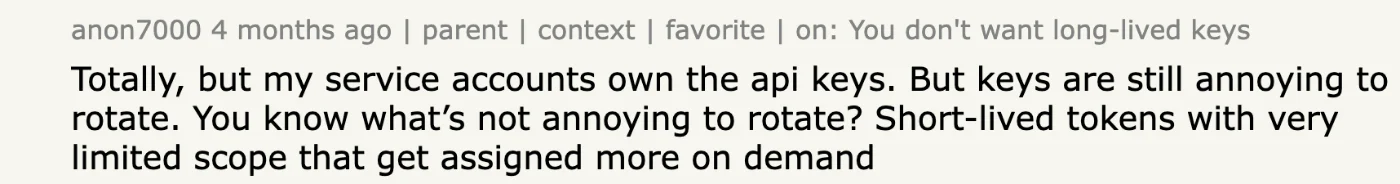 Hacker News comment by anon7000