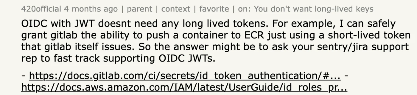 Hacker News comment by 420official