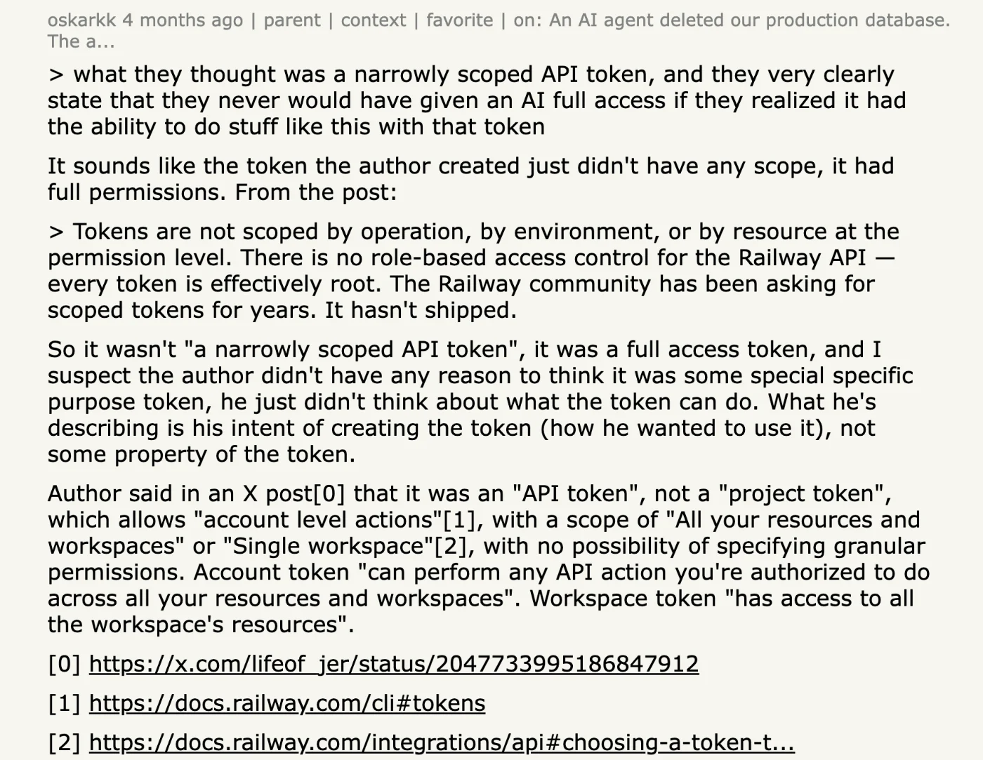 Hacker News comment by oskarkk